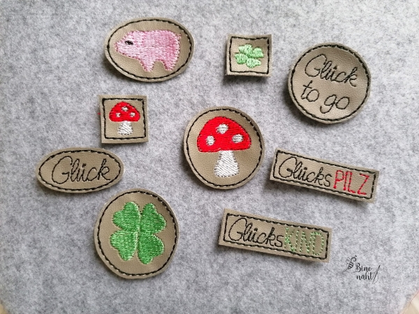 Glücks Label - ITH-Stickdatei